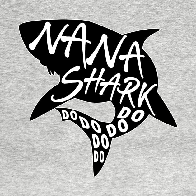 Nana Shark (Baby Shark) - Minimal Lyrics Shirt by treszurechest